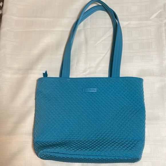 Vera Bradley Teal MicrofiberTote
Bag in "Happy Blooms" Pattern, Turquoise - Picture 4 of 10